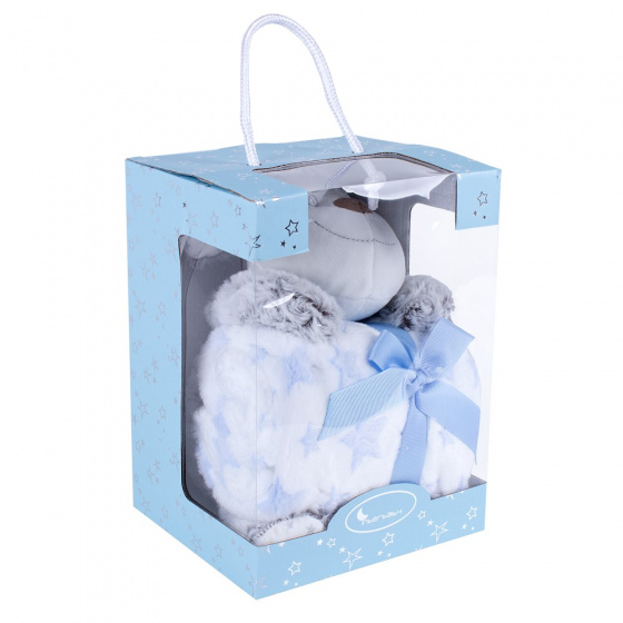 Interbaby detská deka ovčia 80 x 110 cm fleece modrá