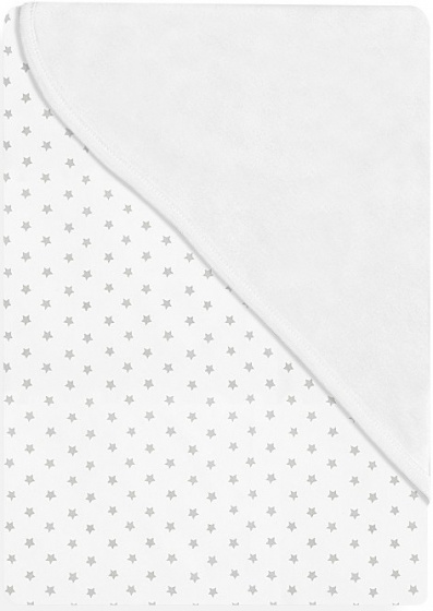 Interbaby detská deka Star 75 x 65 cm bavlna biela/šedá