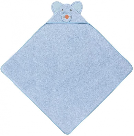 Interbaby myška do kúpeľa 100 x 100 cm bavlna svetlomodrá