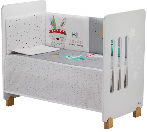 Interbaby perina textil Tipi 62 x 126 cm šedá 3-diel
