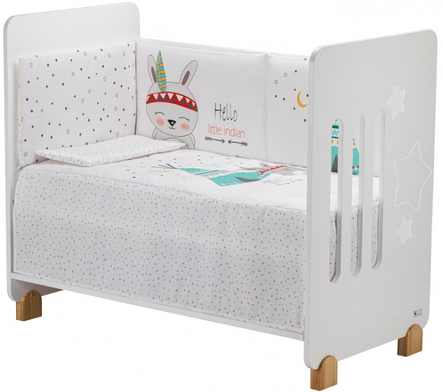 Interbaby perina textilná Tipi 62 x 126 cm biela 3-dielna