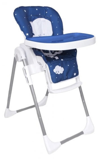 folding high chair 55 x 107 cm aluminium blue