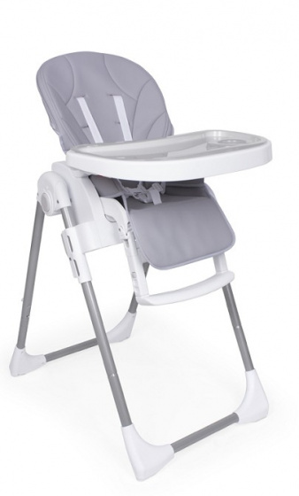 folding high chair 55 x 107 cm aluminium grey
