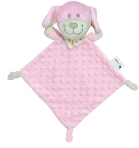 Interbaby plyšový psík 28 x 17 cm polyester ružový