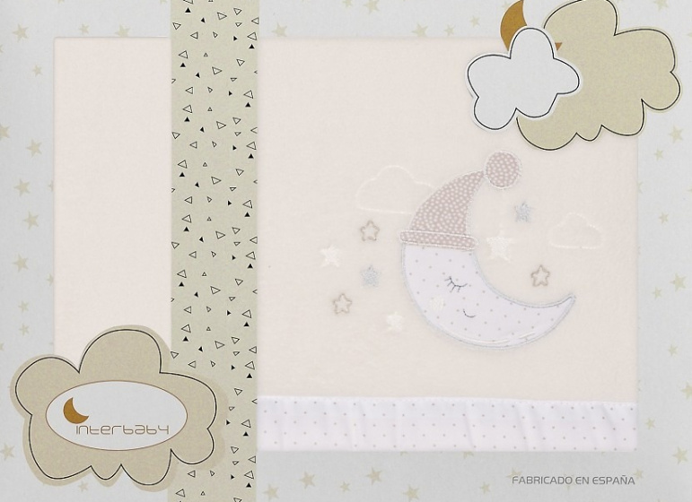 Interbaby súprava plachty kolíska Mesiac 110 x 82 cm polyester béžová 3-diel