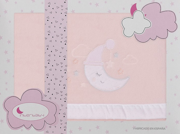 Interbaby súprava plachty kolíska Mesiac 110 x 82 cm polyester ružová 3 kusy
