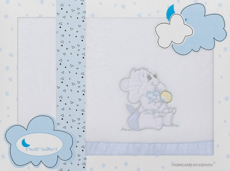 Interbaby sada prestieradla kolíska Medveď 110 x 82 cm polyester modrá 3diel