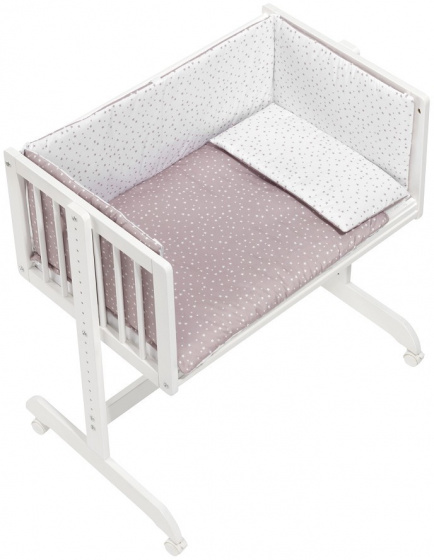 Interbaby kolíska/spoluspávačka Universo 55 x 85 cm biela/ružová 5-dielna