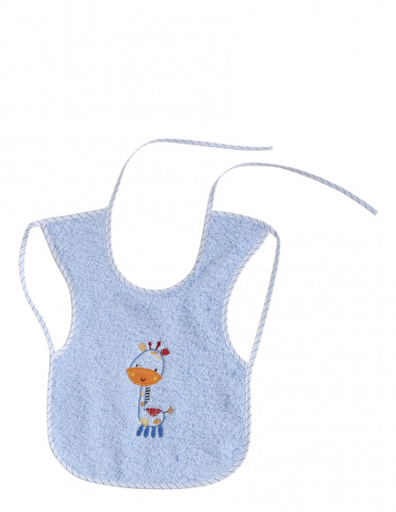 bib Giraf junior 25 x 35 cotton light blue