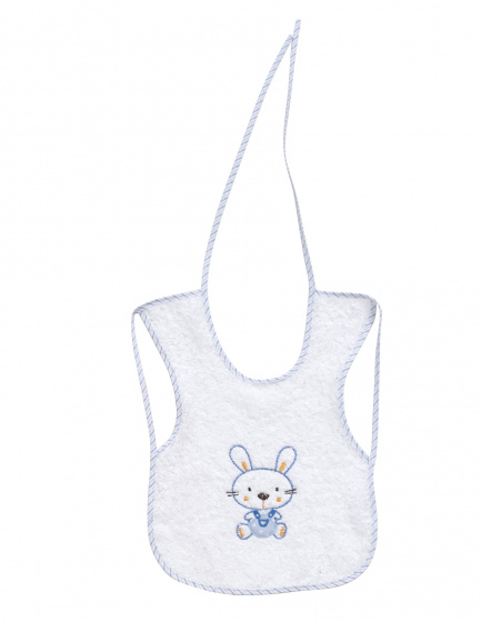 bib junior 25 x 35 cotton light blue/white