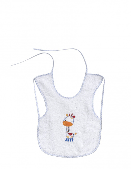 bib junior 25 x 35 cotton white/light blue