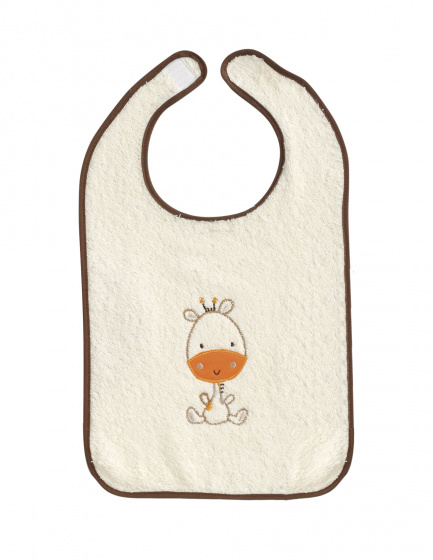 bib junior 25 x 40 cm cotton brown