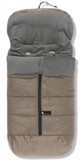 Interbaby voetenzak Coral 105 x 46 cm fleece bruin/grijs Interbaby voetenzak Coral 105 x 46 cm fleece bruin/grijs