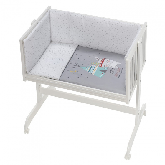 Interbaby kolíska/spoločný spánok Little Indian 90 x 55 cm drevosivá
