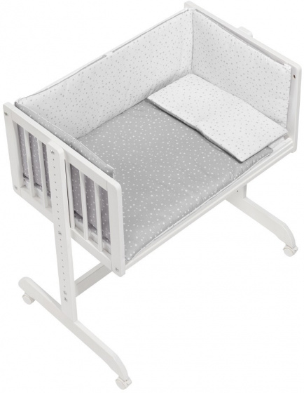 Interbaby kolíska/spoluspávačka Universo 55 x 85 cm biela/sivá 5-dielna
