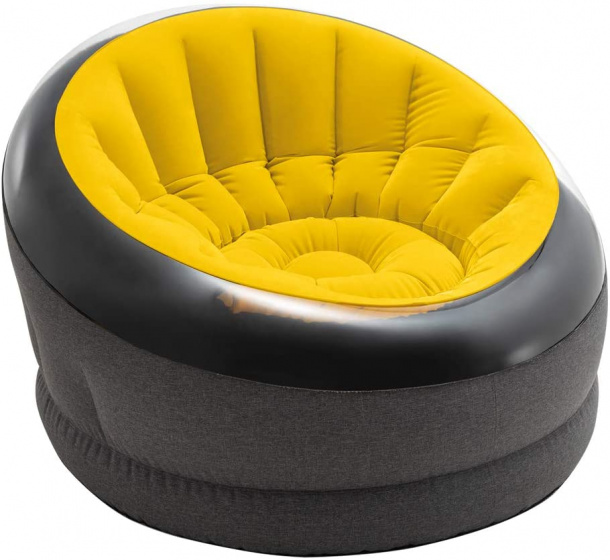 Intex nafukovacie kreslo Empire112 cm PVC čierno/žlté