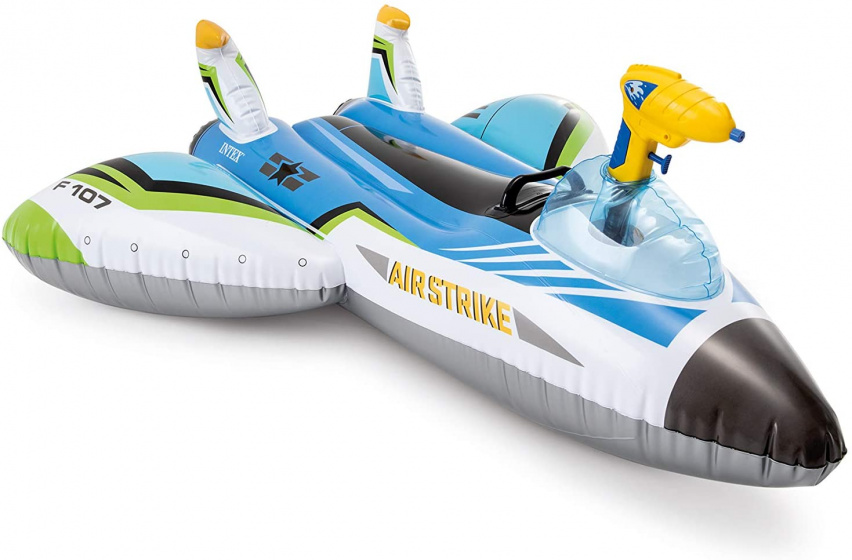 inflatable airplane 117 x 117 cm vinyl blue/white/green