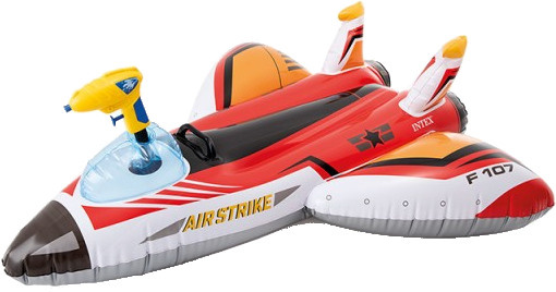 inflatable airplane 117 x 117 cm vinyl red/orange/white