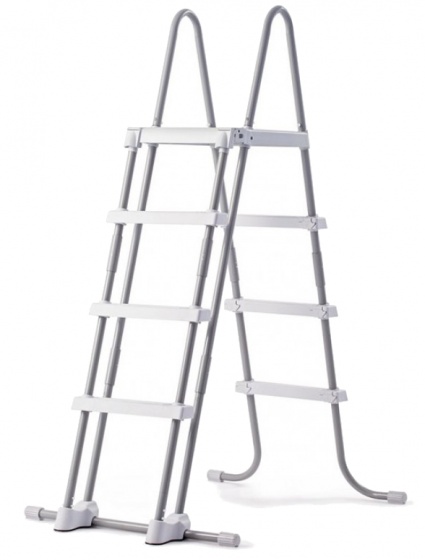 Intex bazénový rebrík Kryštál Číry hliník 122 cm šedá/biela