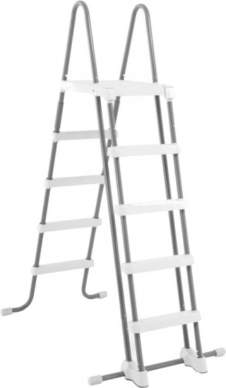 Intex bazénový rebrík strieborný/biely 132 cm