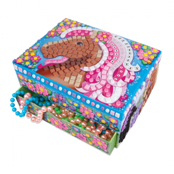 Sticky Mosaics juwelendoos paard junior blauw