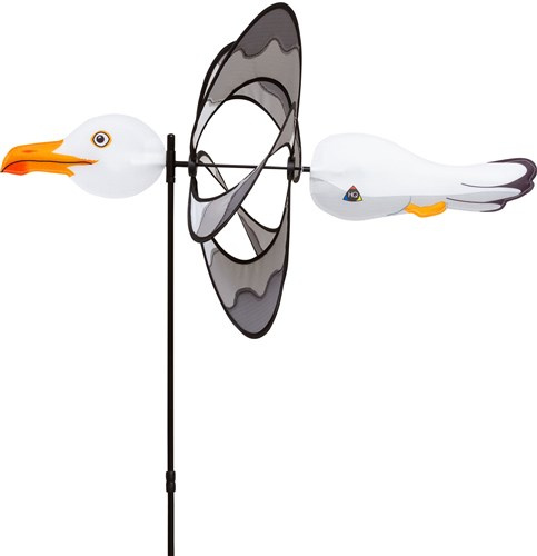 Invento veterný mlyn čajka 100 x 42 cm polyester biela/sivá