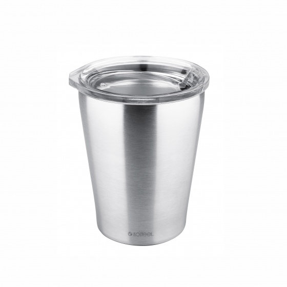 take away cup stainless steel 0,25 liter silver