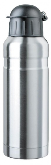 Stainless steel sports bottle 0,7 liter silver