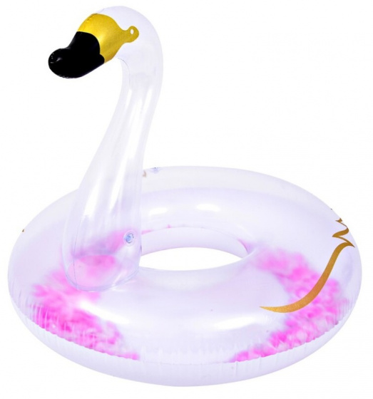 Jilong zwemband zwaan 133 x 52 cm wit/roze
