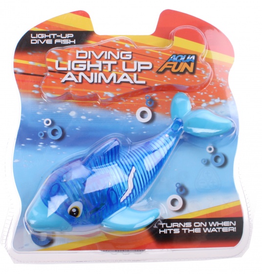 Aqua Fun bath animal with light 17 cm blue