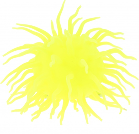 Johntoy fluffy bal met licht junior 120 mm siliconen geel