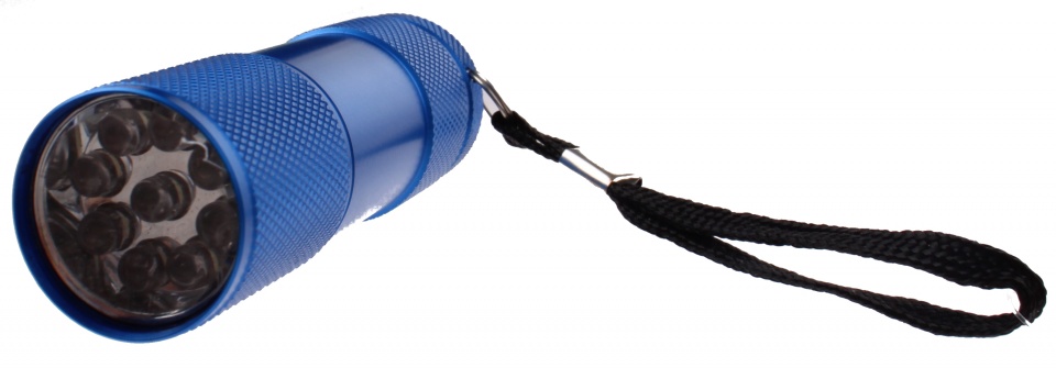 Johntoy baterka led batéria 9 cm modrá