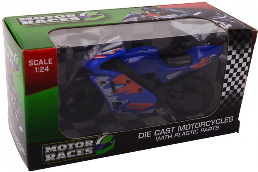 Johntoy motorka Super Bike 8 junior 1:24 tlakový odliatok modrá/čierna