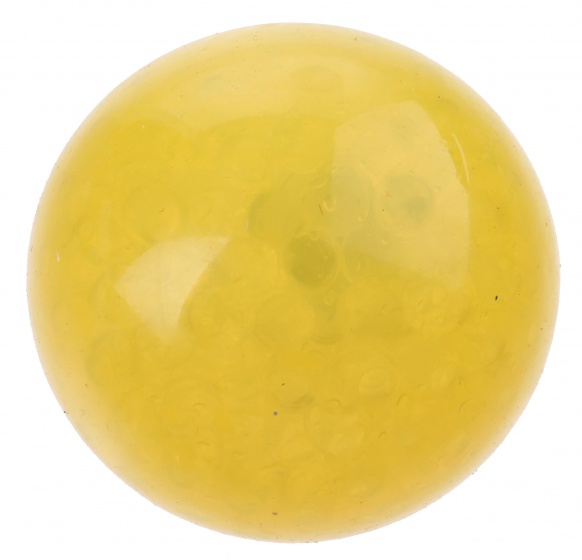 Johntoy squishy bal met licht geel 70 mm