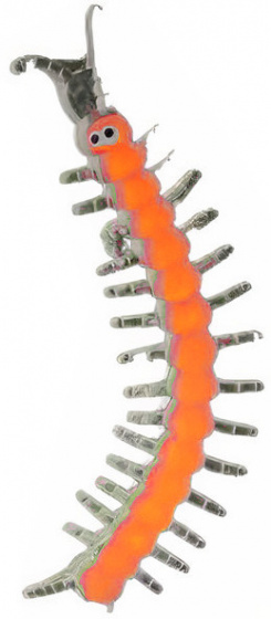 worm Sticky Stretchy 16 cm orange