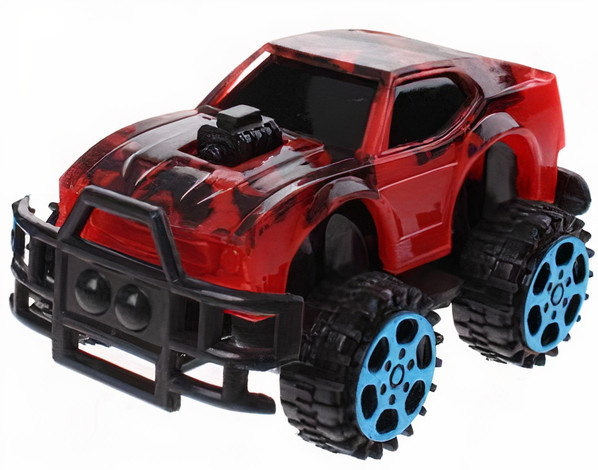 monstertruck Dino boys 6 cm pull-back red