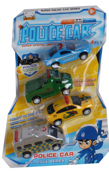 toy cars police junior 4 pieces