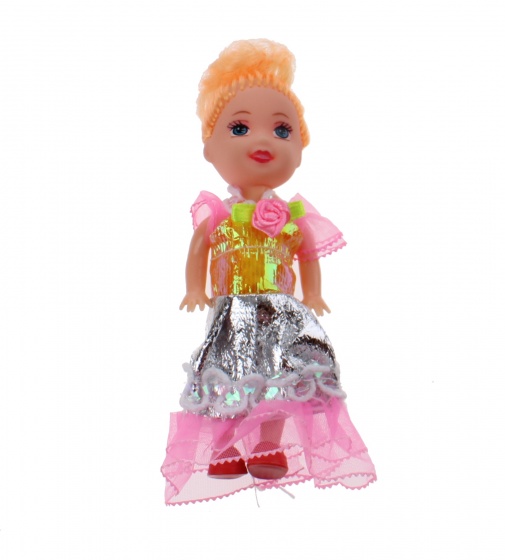 Jonotoys tienerpop oranje knot 10 cm
