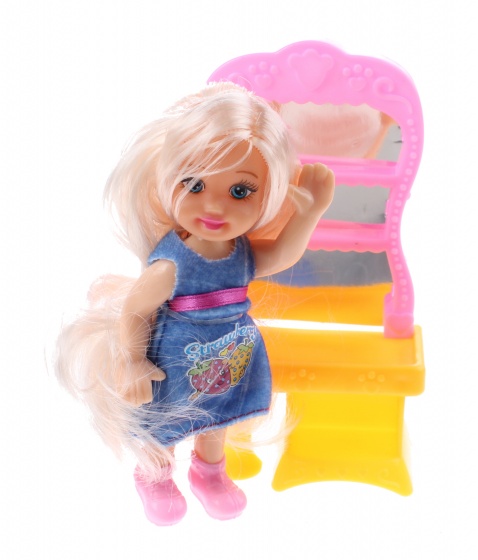 Jonotoys tienerpop patty 12 cm meisjes kaptafel