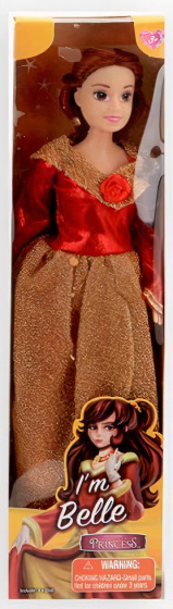 Jonotoys tienerpop prinses belle rood 30 cm