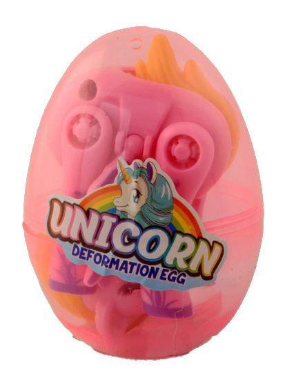 surprise egg Deformation Egg unicorn 8,5 cm pink