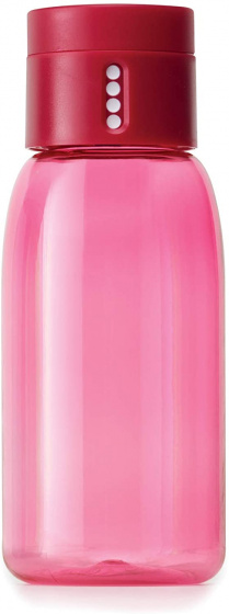 water bottle Dot 400 ml 18 cm pink