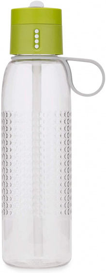 water bottle Dot Active 750 ml transparent/green