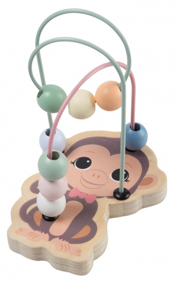 Jouéco korálková dráha The Wildies Family- Monkey wood 12,5 cm