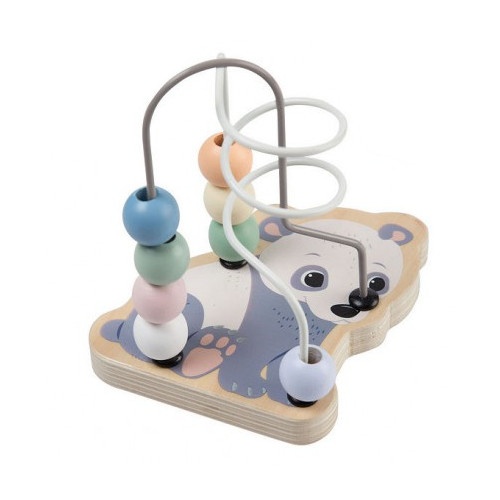 Jouéco korálková dráha The Wildies Family- panda drevo 12,5 cm