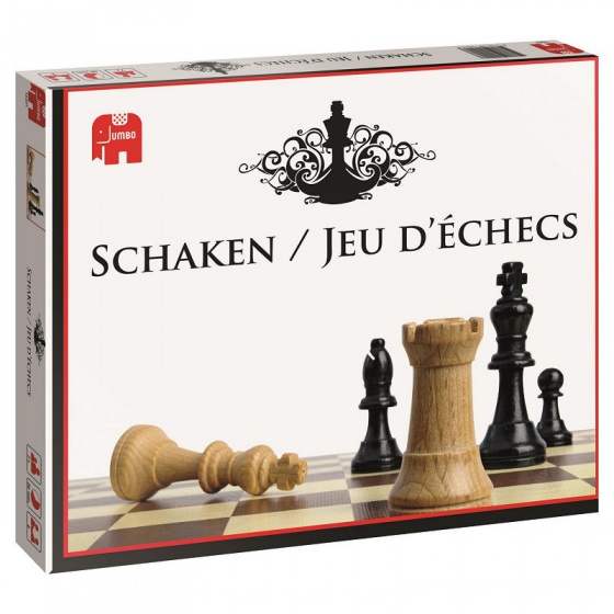chess game wood 34 cm wood brown/black/cream 34-piece