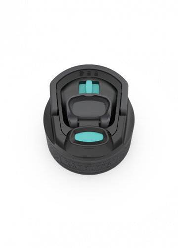 3-in-1 drinks bottle cap Elton 7,6 cm black/blue