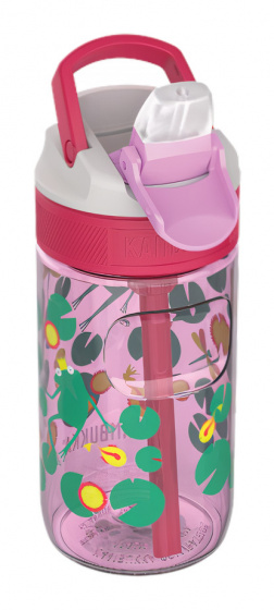 drinking bottle Lagoon Frog 400 ml silicone pink