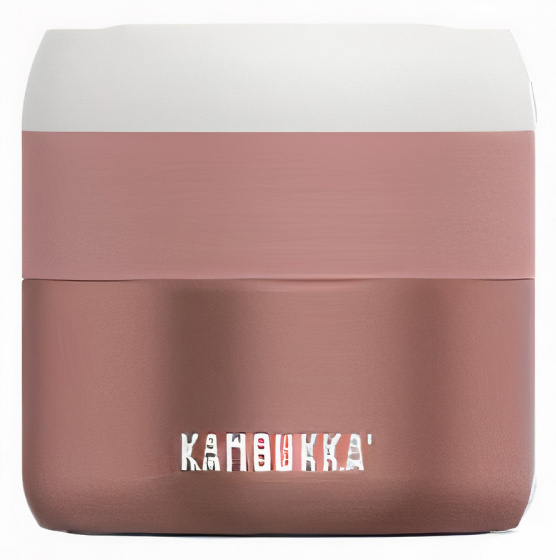 Kambukka obedár Bora Panda 400 ml nerez ružová/hnedá