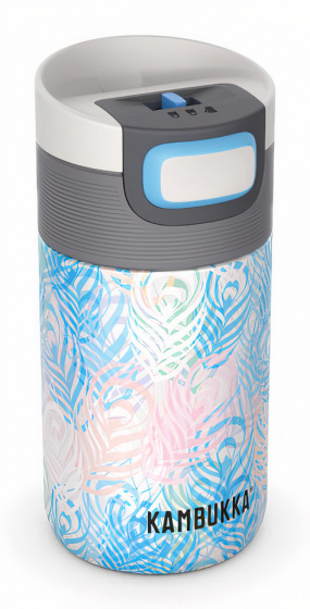 Etnapeacock Feathers thermos flask 300 ml light blue
